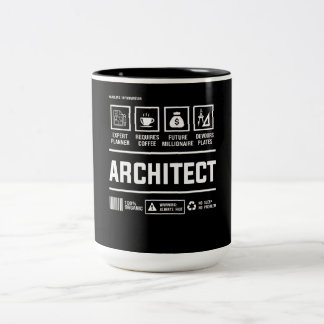 Architect Handling Inmation Architecture Mens Gift Two-Tone Coffee Mug