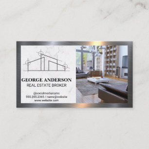 Architect Home Logo   Living Room Business Card