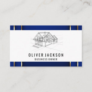 Architect   Housing Blueprints Business Card