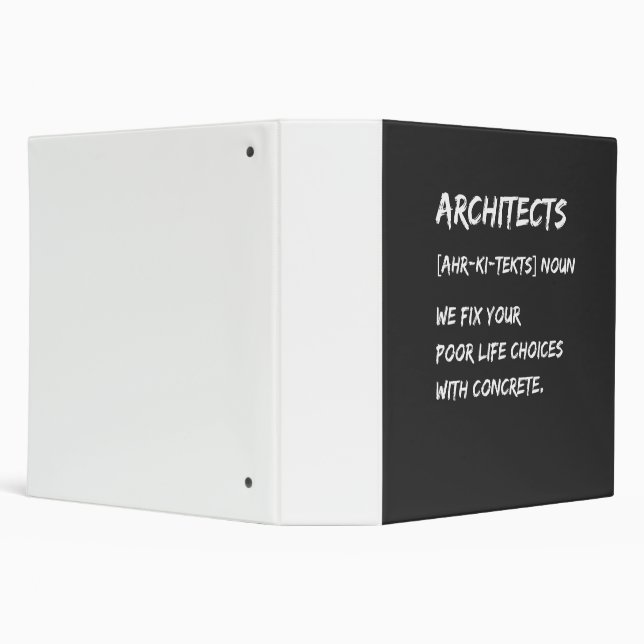 Architect Humour – We Fix Your Life Choices Binder (Background)