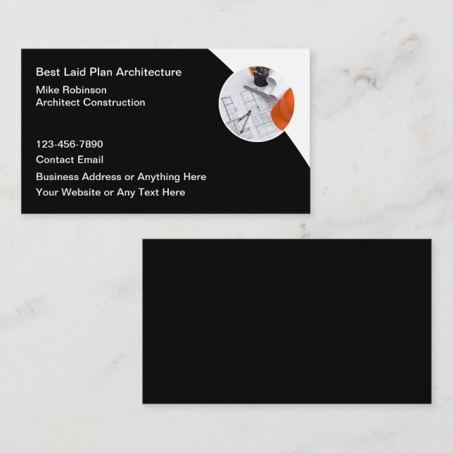Architect In Construction Business Cards (Front/Back)