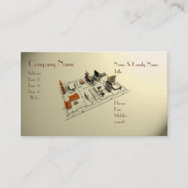Architect Interior Business Card (Front)