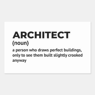 Architect Job Title Funny Meaning Sticker