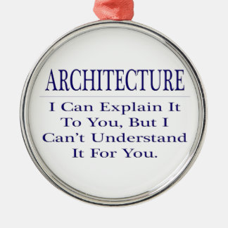 Architect Joke .. Explain Not Understand Metal Ornament