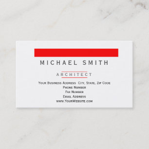Architect Modern Simple Minimal Business Card