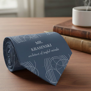 Architect of Joyful Minds Personalized Teacher Tie