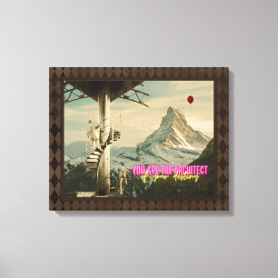 Architect of Your Destiny Surreal Collage Canvas Print