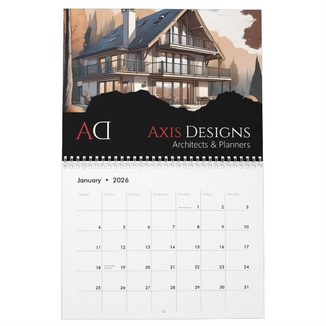 Architect Photo Calendar | Blueprint Design (Jan 2026)