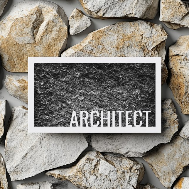 Architect Rough Cement Wall White Border Card (Perfect for business)