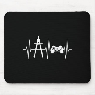 Architect Shirt Gamer Video Gaming Heartbeat Archi Mouse Pad