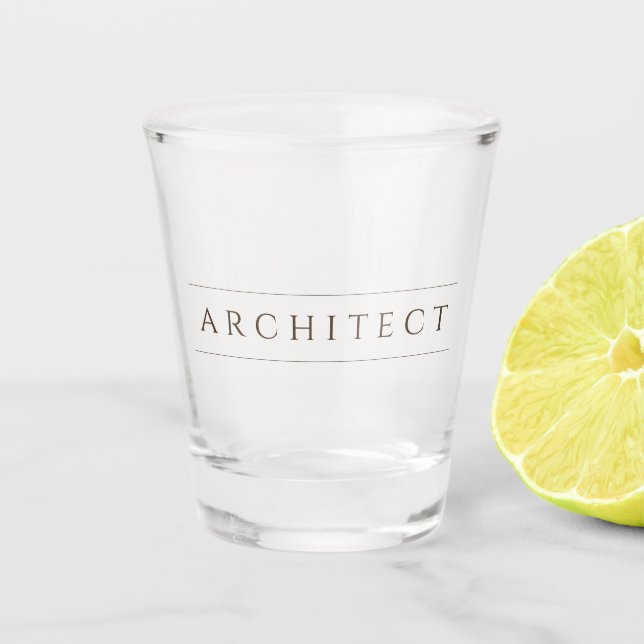ARCHITECT Shot Glass / Sepia (Front)