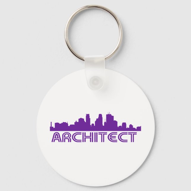 Architect Skyline design! Keychain (Front)