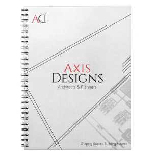 Architect Spiral Notebook Blueprint Design
