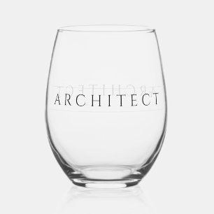 ARCHITECT Stemless Wine Glass / Black