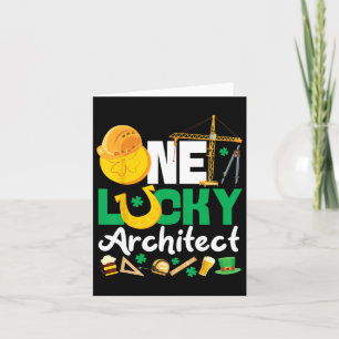 Architect Student Architecture St Patricks Day One Card