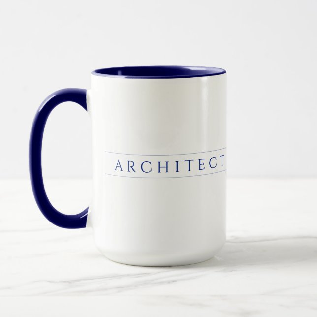 ARCHITECT Tall Navy Combo Mug (Left)