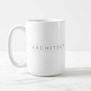ARCHITECT Tall White Mug / Grey