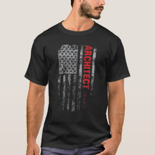 Architect USA Flag Profession Vintage Architect Jo T-Shirt