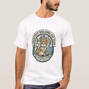 Architecte Bâtiment Chat Chat T-shirt Graphique Ar