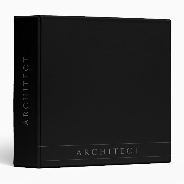 ARCHITECTE Classeur noir (Devant/Côté)