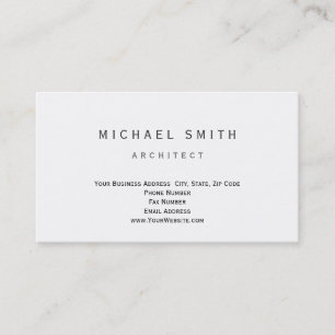 Architecte Moderne Simple Carte de visite minimal