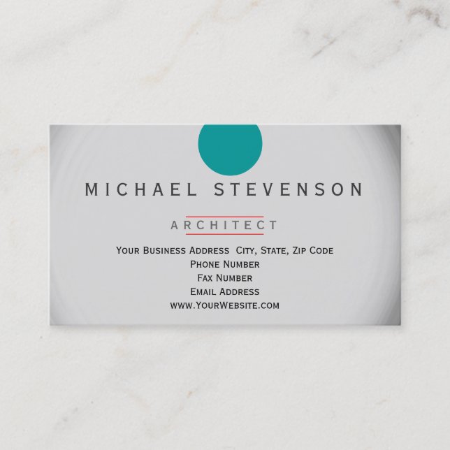 Architecte Moderne Simple Carte de visite minimal (Devant)