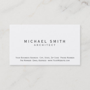 Architecte Moderne Simple Carte de visite minimal