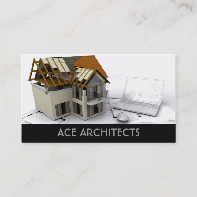 Architecte ou Carte de visite de construction (Devant)