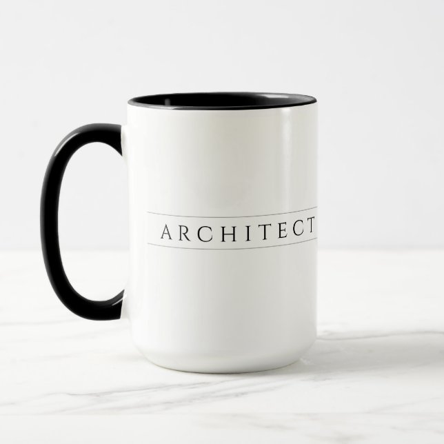 ARCHITECTE Tall Black Combo Mug (Gauche)