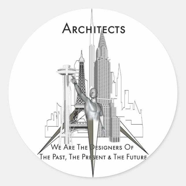 Architects Classic Round Sticker (Front)