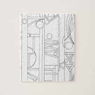 Architect's Dream-Modern Bauhaus Geometric Art Jigsaw Puzzle