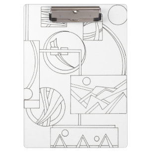 Architect's Dream Three-Modern Bauhaus Geometric Clipboard