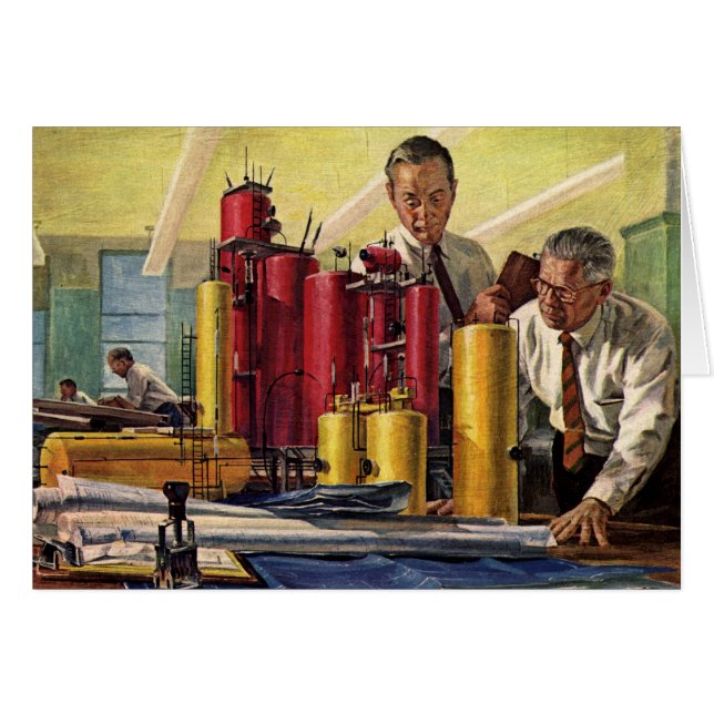 Architects Working in an Office, Vintage Business (Front Horizontal)