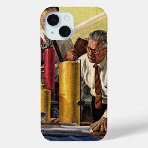 Architects Working in an Office, Vintage Business iPhone 15 Case