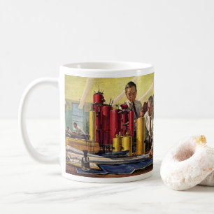 Architects Working in an Office, Vintage Business Coffee Mug