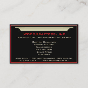 Architectural and Custom Carpentry Business Card