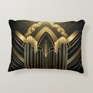 Architectural Art Deco Accent Pillow