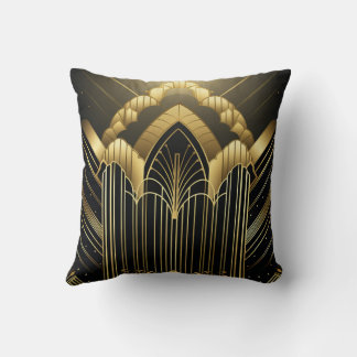 Architectural Art Deco Throw Pillow