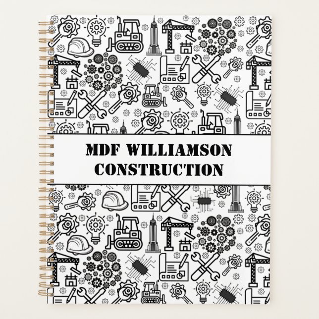 Architectural Blueprint Engineer noir et blanc (Devant)