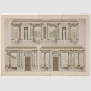 Architectural Columns and Statues Decoupage Paper