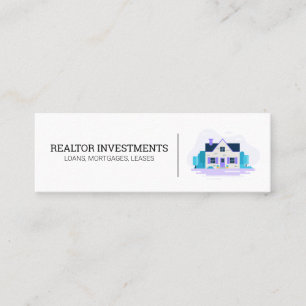 Architectural Construction Home with Garden Mini Business Card