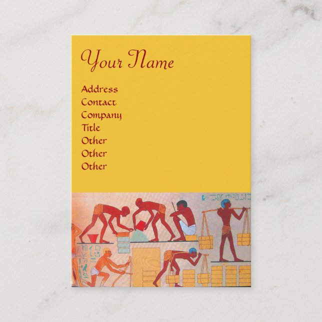 ARCHITECTURAL CONSTRUCTION red yellow orange Business Card (Front)