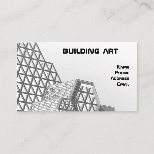 Architectural Design with Geometric Elements Business Card (Front)