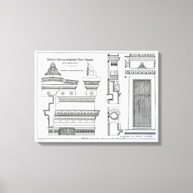 Architectural Details of Grecian Chambers Canvas Print (Front)