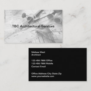Architectural Engineer Modern Business Cards