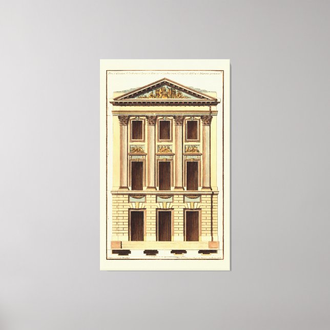 Architectural Facade by Jean Deneufforge Canvas Print (Front)