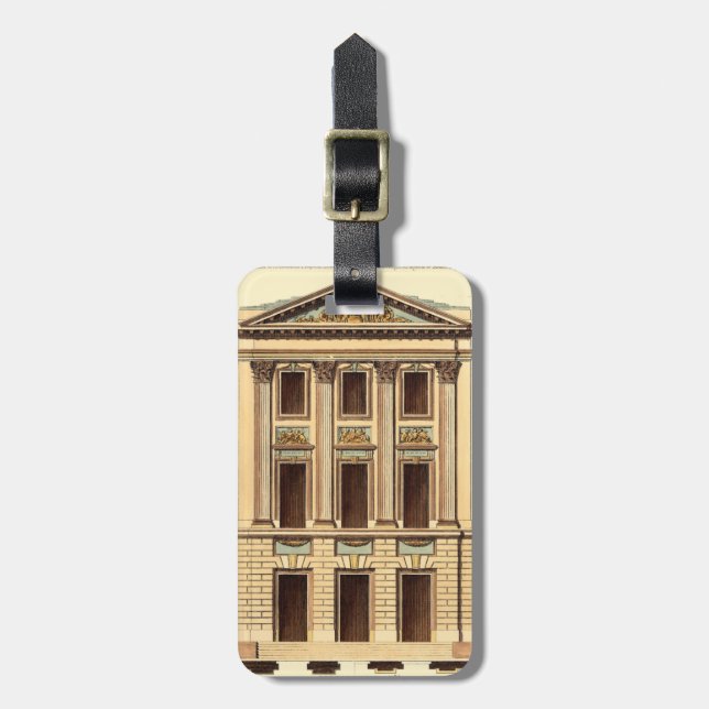 Architectural Facade by Jean Deneufforge Luggage Tag (Front Vertical)