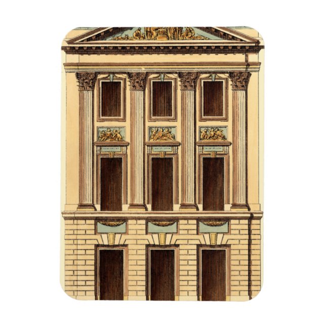 Architectural Facade by Jean Deneufforge Magnet (Vertical)