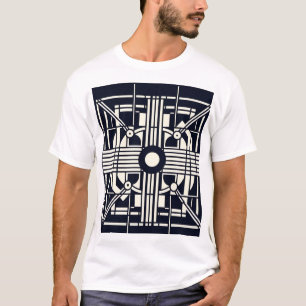 Architectural Grid Pulse – Abstract Geometric T-Sh T-Shirt
