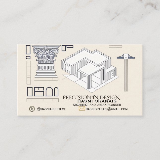 Architectural Harmony – Precision Meets Art Business Card (Front)